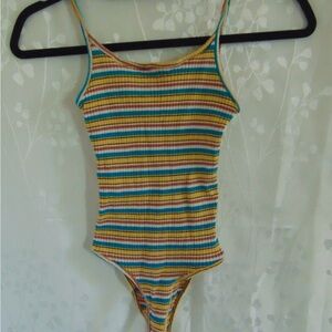 Striped colorful body suit